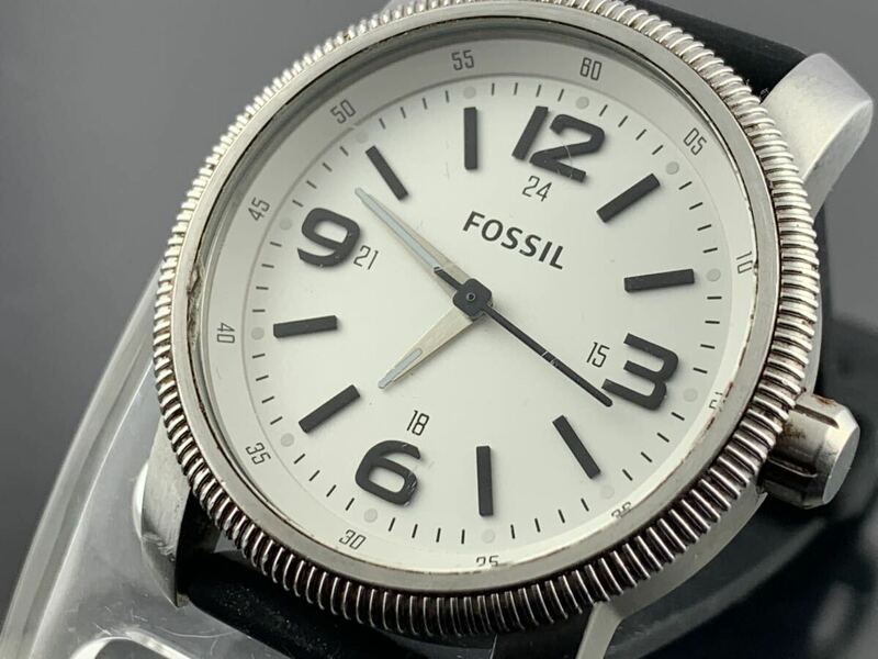 [A1037]1円～☆メンズ腕時計 クォーツ フォッシル FOSSIL JR-1125 動作品