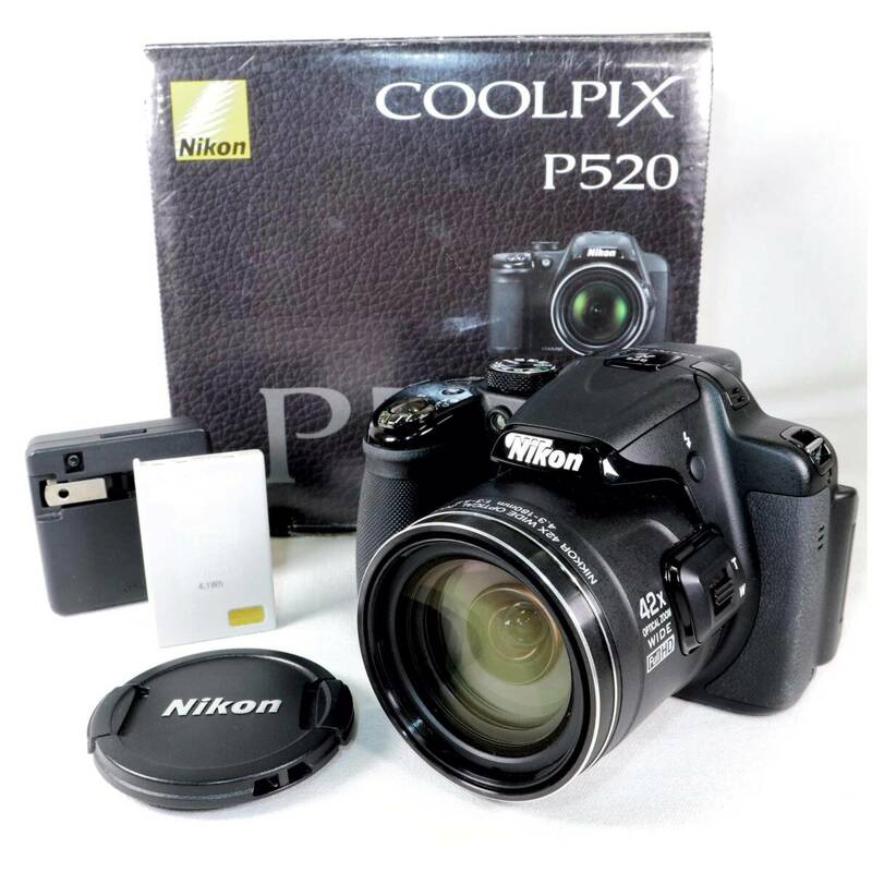 訳あり コンパクトカメラ NIKON COOLPIX P520 ブラック ニコン k2594