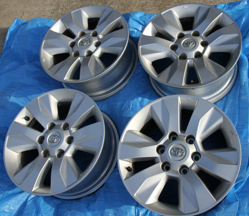 トヨタ　ハイラックス(GUN125）　純正アルミホイール　4本セット　17×7.5J　PCD139.7　6孔　ET30　ENKEI製　エンケイ