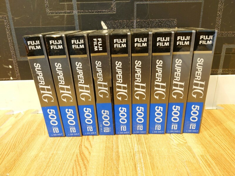 sr1234 077 未使用品 富士フイルム カセットテープ スーパーHG 500 beta 9本セット 現状品 中古