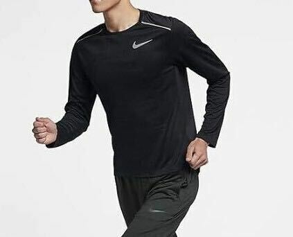 新品 送料込 NIKE DRI-FIT MILER L/S TOP Sサイズ 黒 ナイキ ドライフィット マイラー ロングスリーブ トップ 長袖 RUN ランニング ロンT