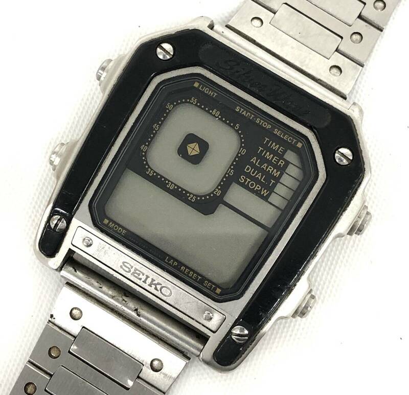 T05/030 レア SEIKO セイコー 防水 時計 silver wave シルバーウェーブ デジボーグ デジタル腕時計 G757-5000 メタルブレス SS