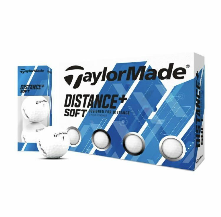 ◆ TaylorMade // DISTANCE+ SOFT / ディスタンスプラスソフト / ゴルフボール / white / １ダース 12球 // テーラーメイド ◆