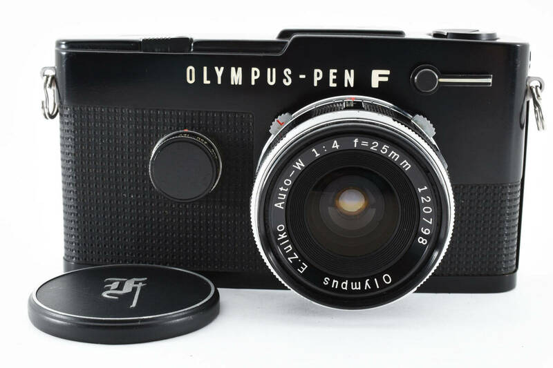 【並級】 OLYMPUS オリンパス PEN-FT + E.Zuiko Auto-W 25mm F4 フィルムカメラ MF一眼レフカメラ ハーフカメラ 単焦点レンズ #5803