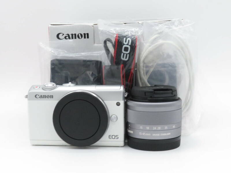 ★極上美品★ Canon キャノン EOS M100 / EF-M 15-45mm F3.5-6.3 IS STM. ★動作OK★#i659