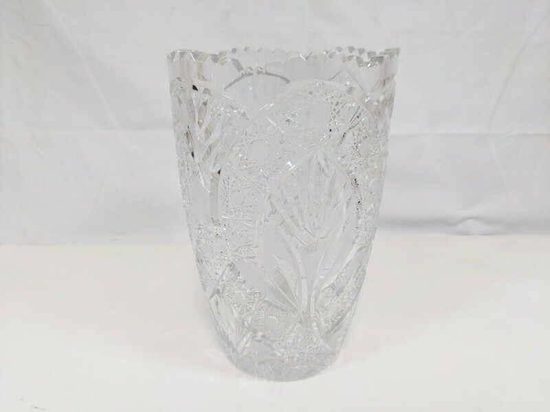花瓶 クリスタル クリスタルガラス BOHEMIA GLASS ボヘミアグラス フラワーベース ガラス工芸 インテリア チェコスロバキア