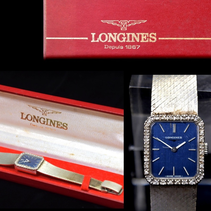 834（再出品） LONGINES ロンジン 腕時計 ジャンク品 ● アンティーク ケース付 ブランド 高級腕時計