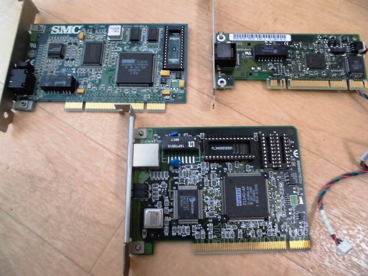 INTEL Pro/100+ Management Adapter + digital 21140 チップ 100Base-TX PCIネットワークカード　計３枚（１）　動作確認済