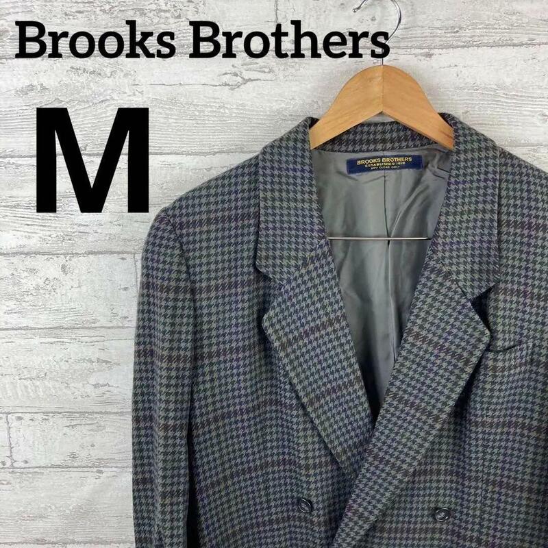 美品　Brooks Brothers ブルックスブラザーズ　テーラードジャケット　M　スーツ　千鳥柄　ダブル　ビジネス