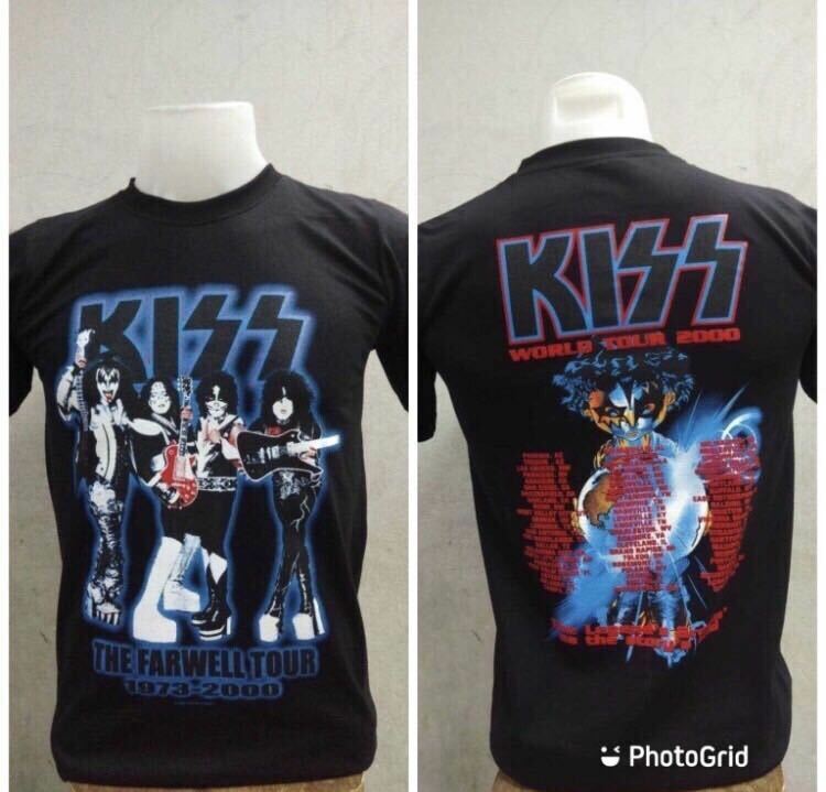 70年代バンド　キッス　KISS L バンドTシャツ　ロックTシャツ　.