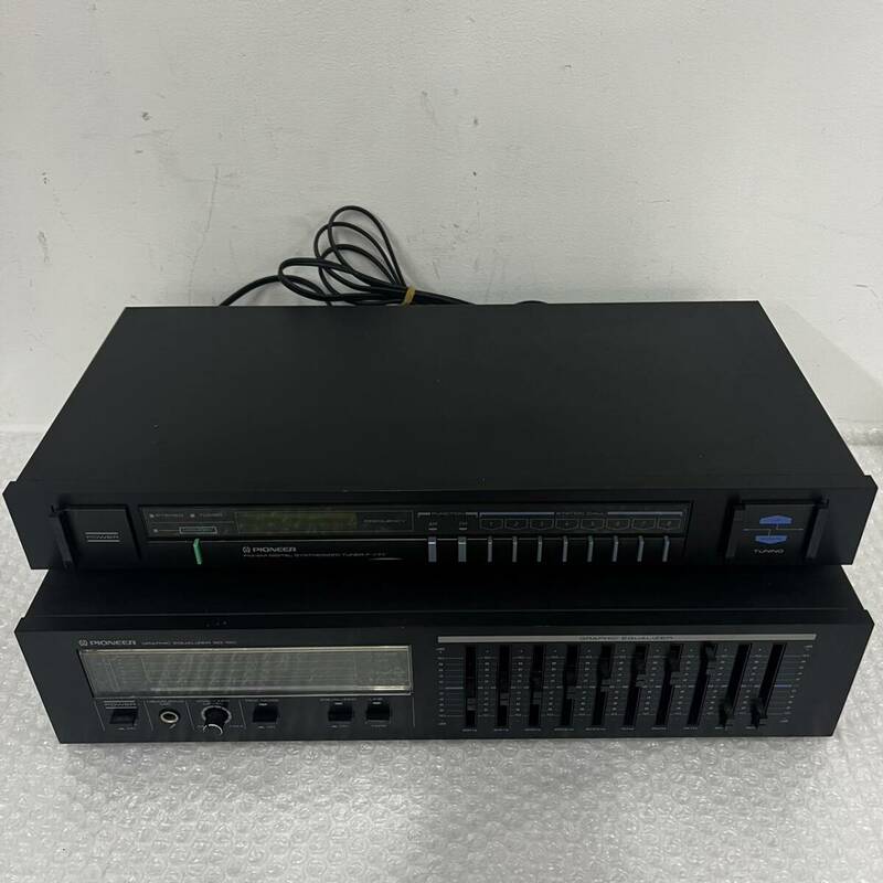 WA039609(062)-507/OY3000【名古屋】ステレオ２点まとめ PIONEER パイオニア EQUALIZER イコライザー SG-120 / TUNER チューナー F-Y77