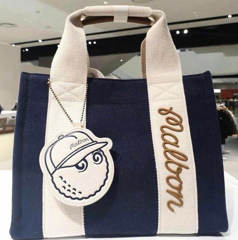 即発送最安値★マルボンゴルフ★malbon golf　カートバッグ　ミニトートブルー