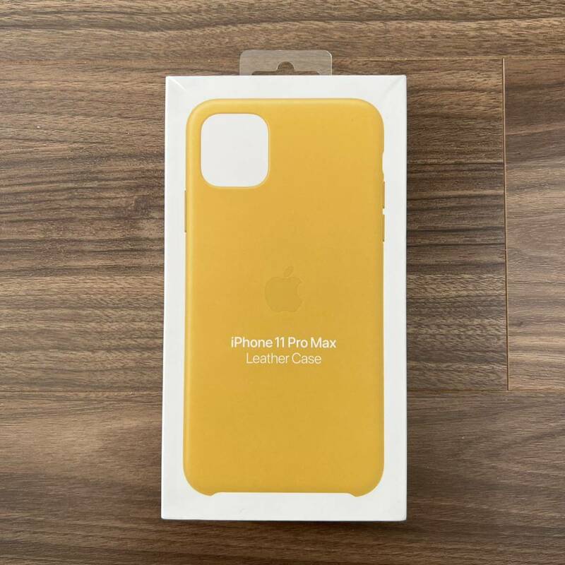IPHONE11 PRO MAX LEATHER レザーケース　Apple 純正　マイヤーレモン　イエロー　黄色