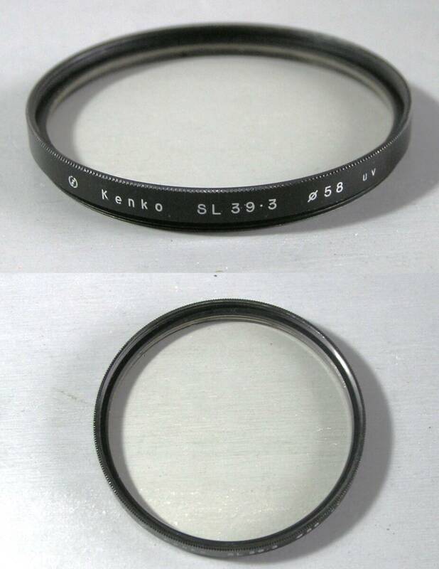 Kenko　(587)　 美品・レンズフィルタ　58㎜　MC　SL39.3（レンズ保護兼用、紫外線吸収）　ケンコー