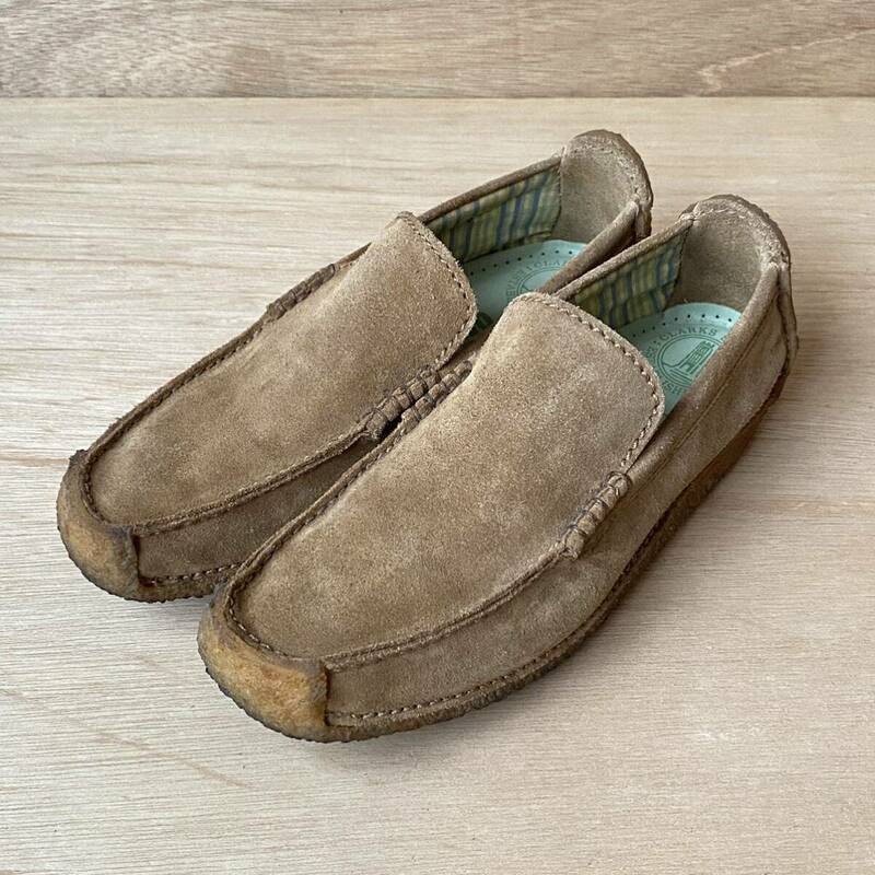 24.5cm相当 UK 5 1/2D 010913292 CLARKS クラークス ブラウン レザーシューズ 革靴 紐靴 茶 スエード スウェード