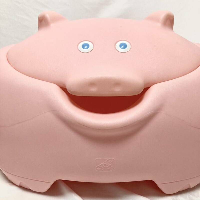 廃盤 STEP2 リトルタイクス ブタさん 豚のおもちゃ箱 豚さん 収納箱 プラスチック製 ステップ2 ピンク 玩具ボックス TOYBOX