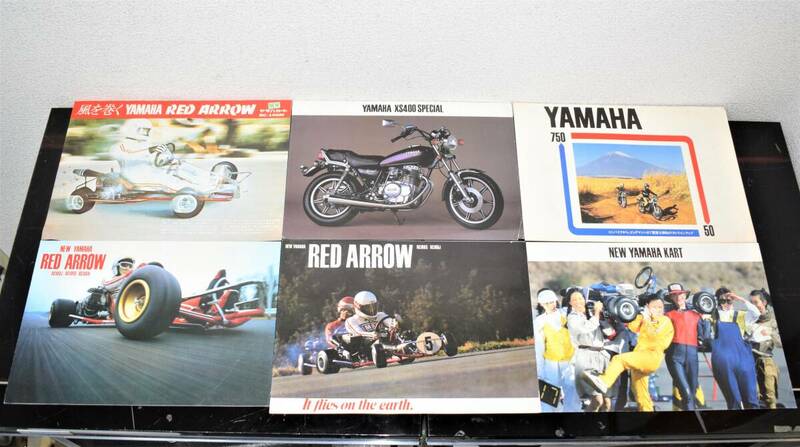 旧車カタログ YAMAHA バイクとカートの古いカタログ 6枚セット
