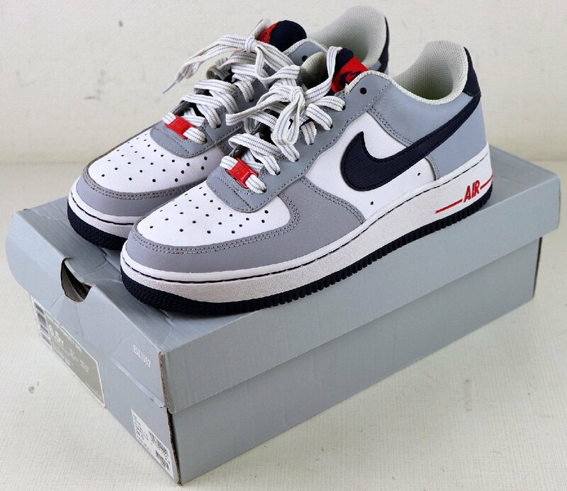 S♪未使用品♪スニーカー 『314192-169 / エア フォース 1 GS 24.5cm』 NIKE/ナイキ WOLF GREY レディース/キッズ向け ※シミ等あり