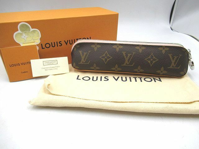 ☆LOUIS VUITTON ルイヴィトン モノグラム トゥルース・エリザベット GI0188 ピンク×ブラウン ペンケース ポーチ 文房具 中古☆