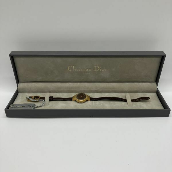 K008-I50-1249◎Christian Dior クリスチャン・ディオール BULOVA ブローバ ダブルネーム 腕時計 2-575621 N2 手巻き 稼働 ※箱・タグ付き