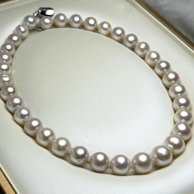 高品質南洋真珠12-14mm 天然 南洋 真珠ネックレス 天然44cm パールネックレス
