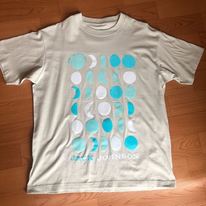 ジャックジョンソン2024Japan tourTシャツ 半袖 L 未使用 ブルー系 水色系 ミュージシャンtシャツ