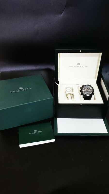希少。美品 箱、説明書付 ヤーマン&ストゥービー HO.17/063 Hole in One AT 100M メンズ腕時計。スイス製です。