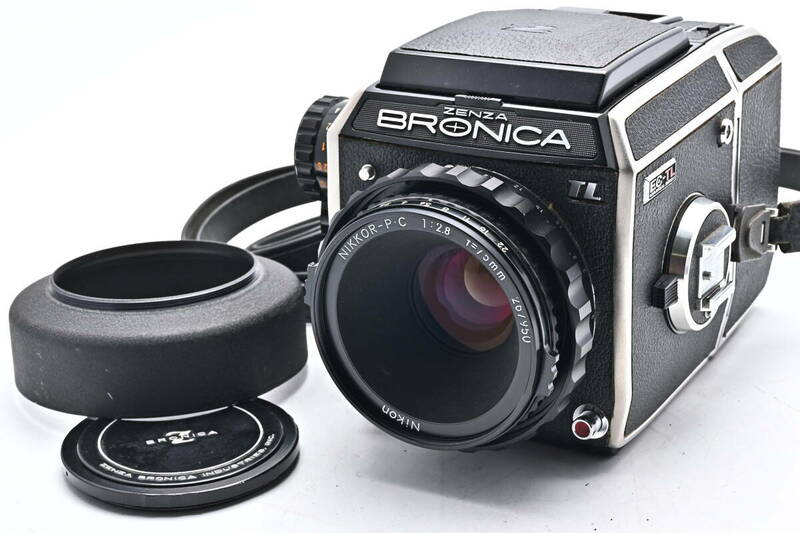 1B-340 ZENZA BRONICA ゼンザブロニカ EC-TL NIKKOR-P.C 75mm f/2.8 中判 フィルムカメラ