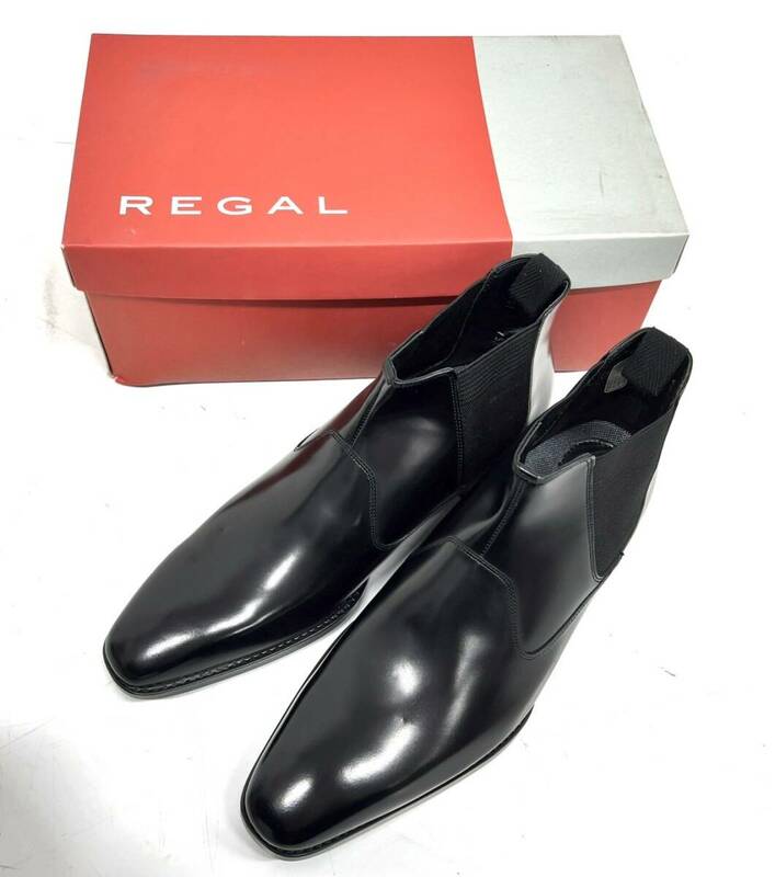 S115-W11-895 REGAL リーガル サイドゴアブーツ 黒 ブラック 革靴 サイドゴア ブーツ 靴 シューズ 24.5cm 24 1/2 箱付き③