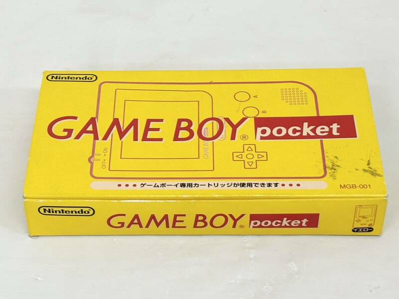 A534-115873 Nintendo 任天堂 GAME BOY pocket ゲームボーイポケット MGB-001 イエロー 箱付き 通電動作OK ③