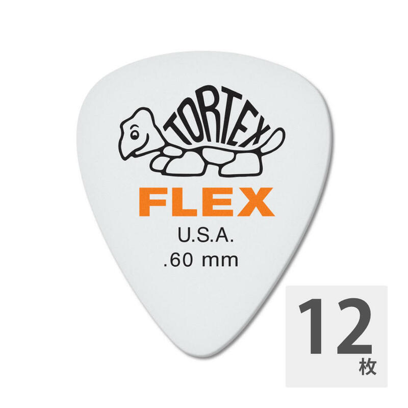 ギターピック 12枚 セット ジムダンロップ 0.60mm 428 Tortex Flex Standard JIM DUNLOP ジムダン