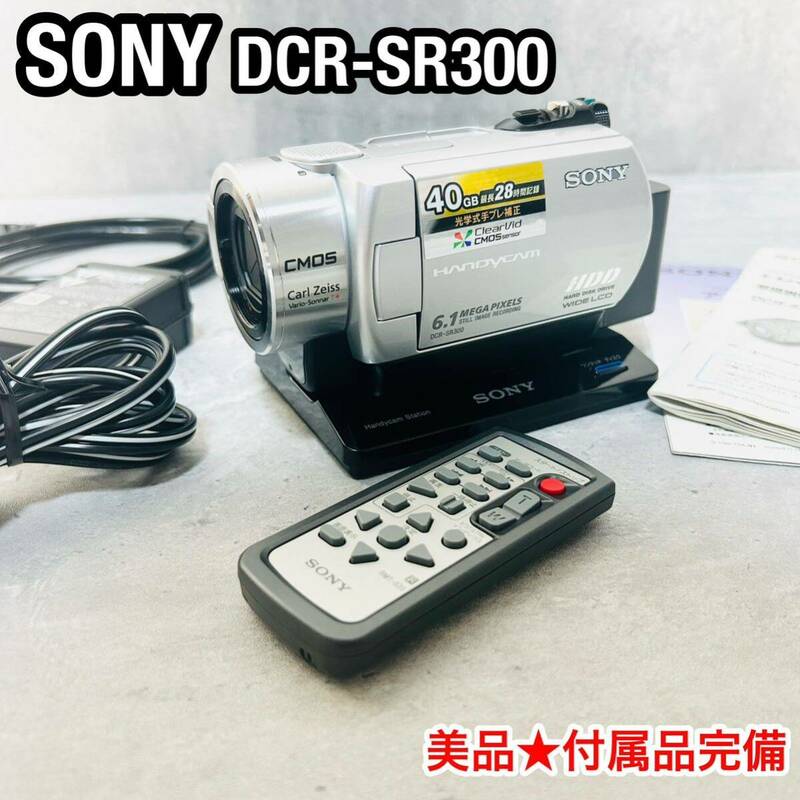美品　SONY DCR-SR300 ホームビデオ　ビデオカメラ　ハンディカム ソニー 動作良好