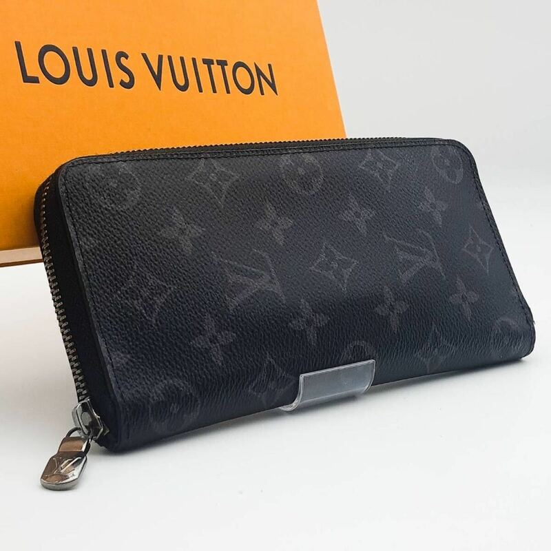 LOUIS VUITTON 現行RFID搭載モノグラム エクリプス ジッピーウォレット ヴェルティカル ラウンドファスナー 長財布 ルイヴィトン 