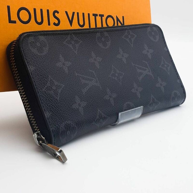 LOUIS VUITTON 最高級美品モノグラムエクリプス ジッピーウォレット ヴェルティカルラウンドファスナー ラウンドジップ長財布ルイヴィトン 