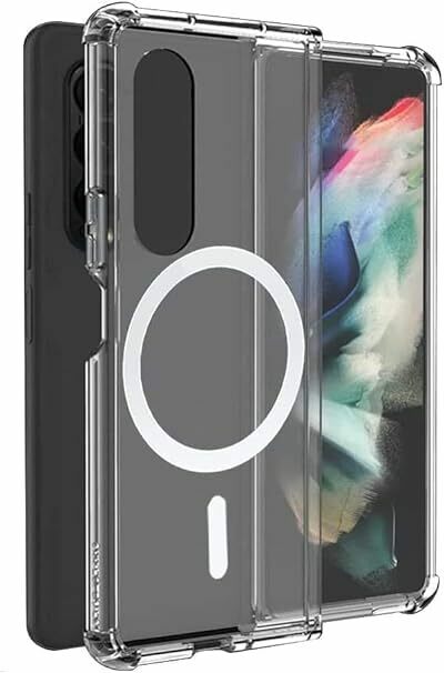 Galaxy Z Fold4 MagSafe対応ケース マグネット リング 内蔵 携帯ケース 米軍 MIL 規格 カバー スマホケ