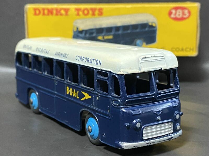 英 Dinky Toys #283　"B.O.A.C." Coach　　ディンキー　オートバス　コーチ　英国海外航空　AEC vintage Meccano England GB UK