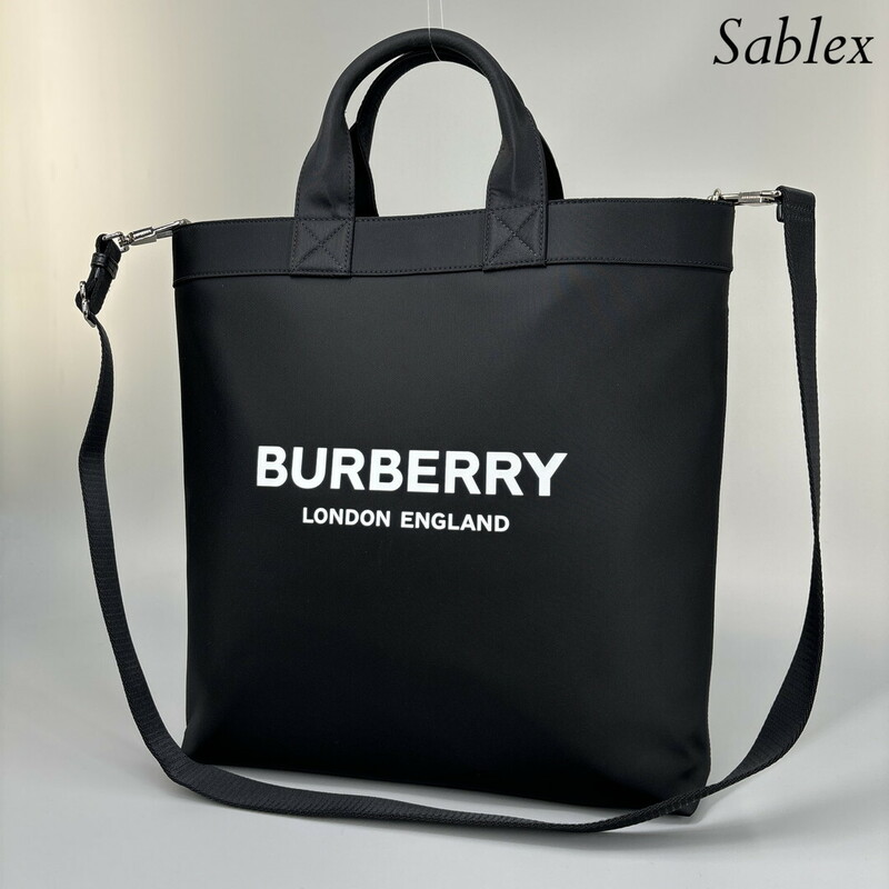 1円 新品未使用 バーバリー 2WAYトートバッグ アーティ 8063497 ブラック BURBERRY メンズ　ハンドバッグ ビジネスバッグ