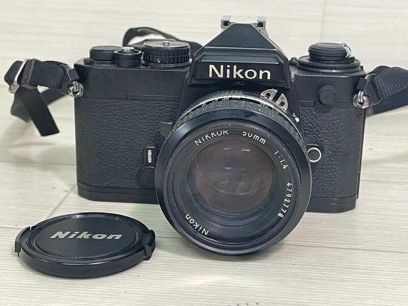 [ML10785-36]1円〜現状品！Nikon FE 一眼レフカメラ　　レンズ　NIKKOR 50mm 1:1.4