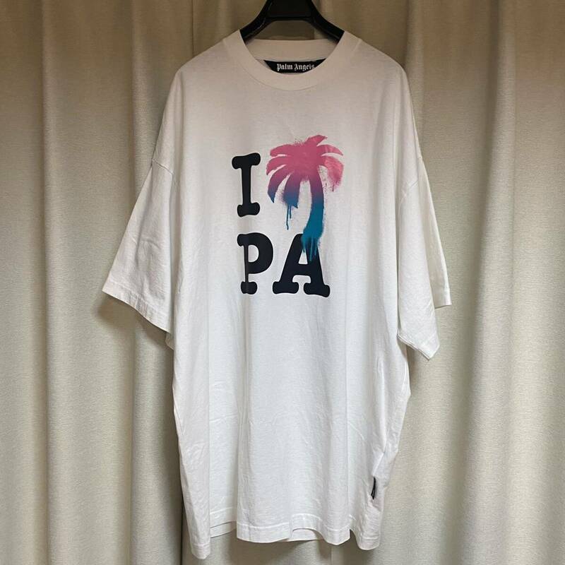 正規 PALM ANGELS パーム エンジェルス I Love PA Classic Tee アイラブ クラシック Tシャツ ホワイト マルチカラー メンズ ロゴ Logo 新品