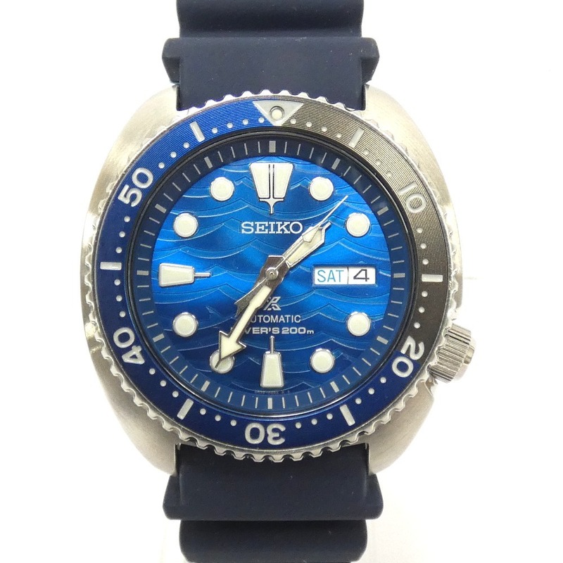 Dz790163 セイコー 腕時計 プロスペックス タートルセーブ オーシャンダイバー SRPE07 4R36-07D0 ブルー メンズ SEIKO 中古美品