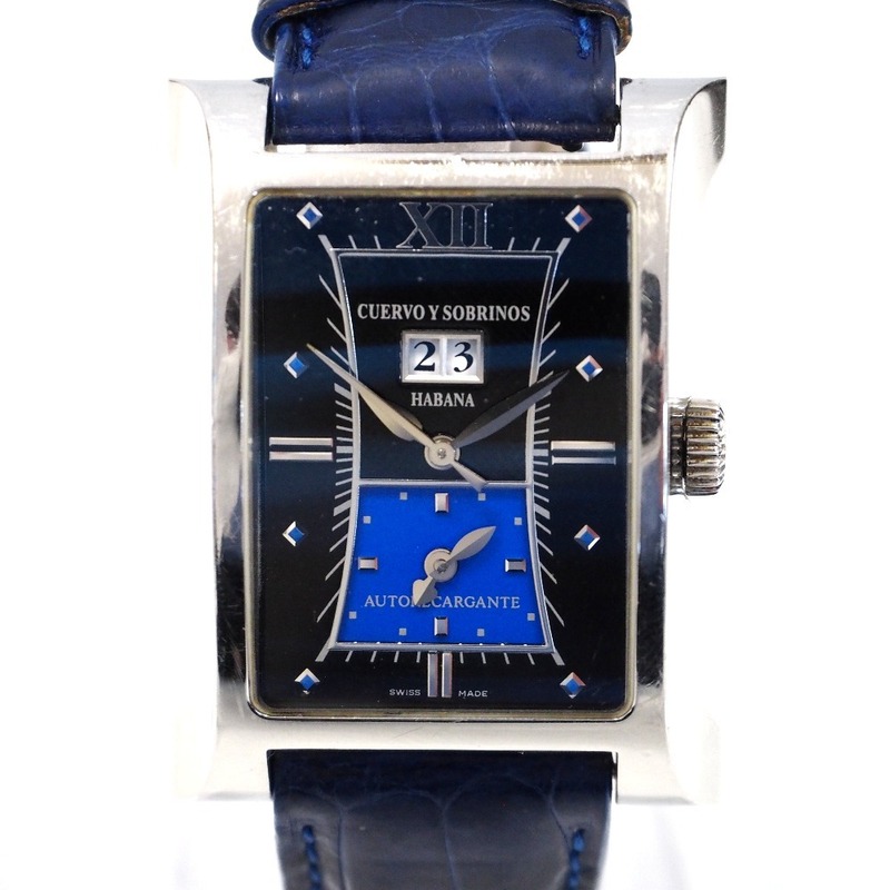 Th553071 クエルボ・イ・ソブリノス メンズ腕時計 エスプレンディドス REF.A2451/2 革ベルト 自動巻き 中古