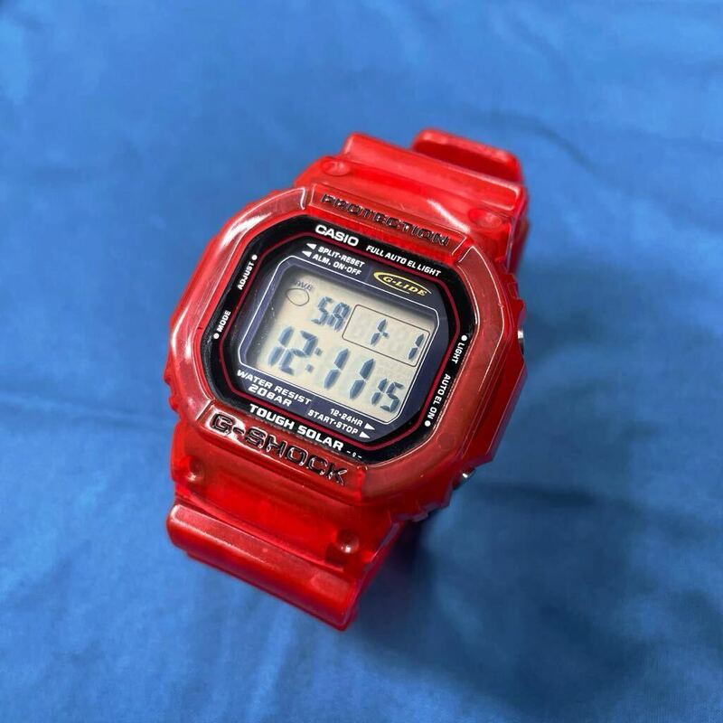 【美品】G-SHOCK / G-LIDE レッド GL-200-4AJF Gショック CASIO カシオ 腕時計 デジタル タフソーラー