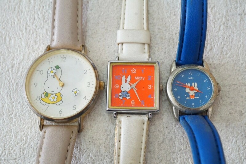 F692 Miffy/ミッフィー キャラクター 腕時計 3点セット アクセサリー 大量 まとめて おまとめ まとめ売り 不動品