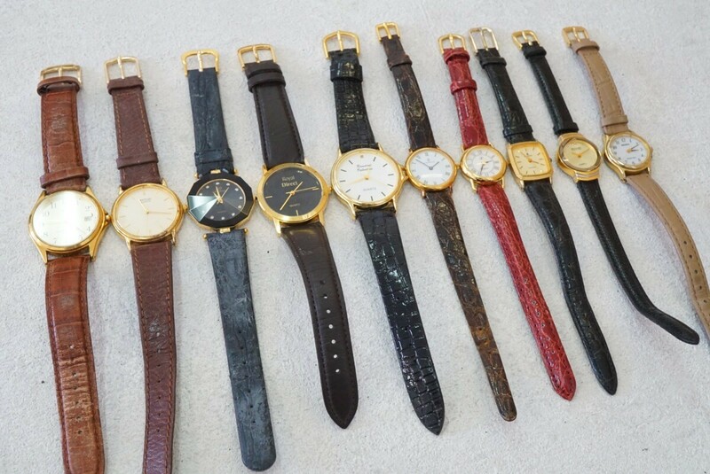 F951 ALBAなど ゴールドカラー 腕時計 10点セット メンズ レディース アクセサリー クォーツ 大量 まとめて おまとめ まとめ売り 不動品