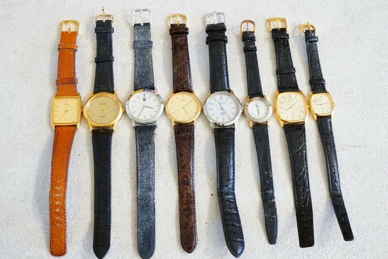F1175 記念品 勤続記念品など SEIKO CITIZEN含む 腕時計 8点セット アクセサリー 大量 セット まとめて おまとめ まとめ売り 不動品