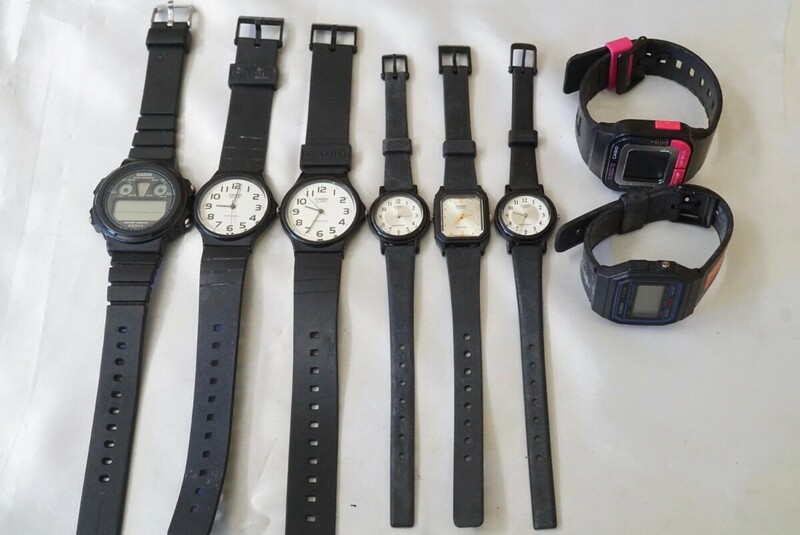 F1323 CASIO/カシオ クォーツ デジタル メンズ レディース 腕時計 8点セット アクセサリー 大量 まとめて おまとめ まとめ売り 不動品