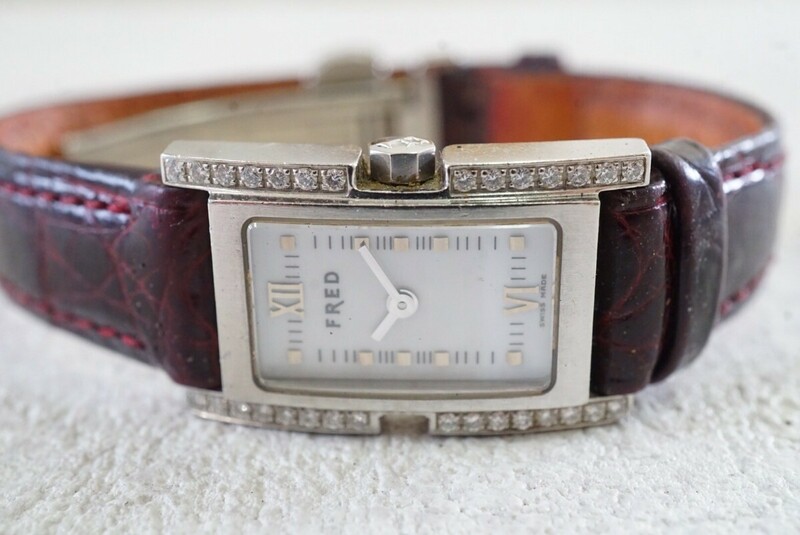 F55 FRED/ブレッド Paris ダイヤモンド 宝石 宝飾 レディース 腕時計 ブランド アクセサリー クォーツ ヴィンテージ スイス 不動品
