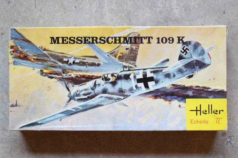 A51 Heller エレール 当時物 未組立 1/72 スケール Messerschmitt 109K 074 メッサーシュミット プラモデル プラモ 戦闘機 航空機