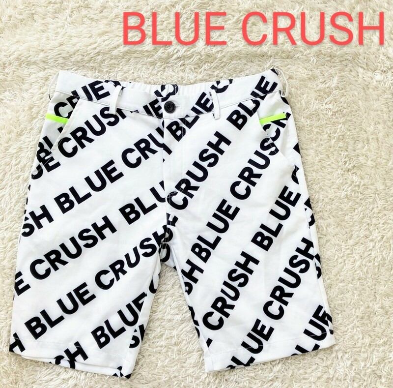 【大きいサイズXL★】美品 BLUE CRUSH 斜めロゴストレッチゴルフハーフパンツ/ショートパンツ◆ブルークラッシュ (5)