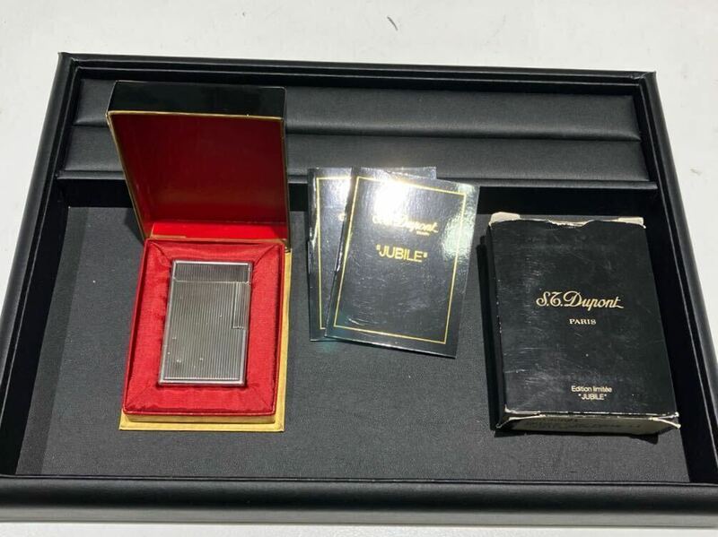 限定品 オイルライター 50周年記念復刻ライター デュポン Dupont PARIS Edition Limited JUBILE 0127/1500 箱、取扱説明書付き 着火確認